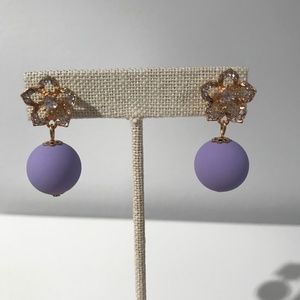 Jewelry - Purple Drop Earrings with Star Accent Jewelry - Purple Drop Earrings with Star Accent